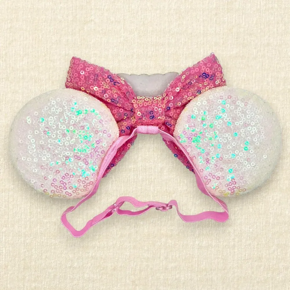 Elastic Pastel Mickey Bead Birthday Minnie Ears | Disney-Inspired Mouse Ears